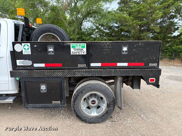 image for item FK3096 2017 GMC Sierra 3500HD Ext. Cab flatbed pickup truck