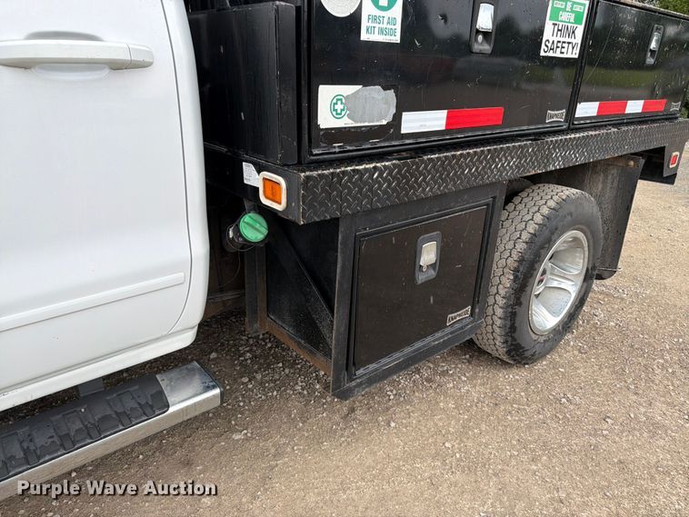 image for item FK3096 2017 GMC Sierra 3500HD Ext. Cab flatbed pickup truck
