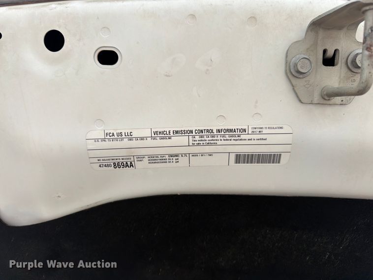 image for item FK3097 2017 RAM 1500 pickup truck