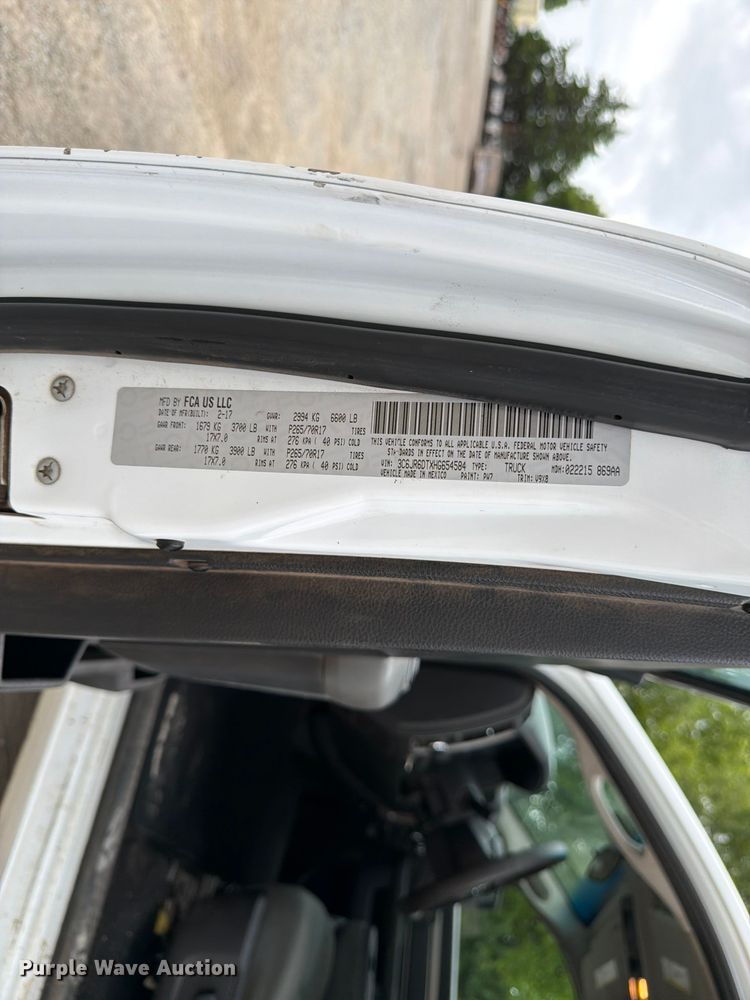 image for item FK3097 2017 RAM 1500 pickup truck