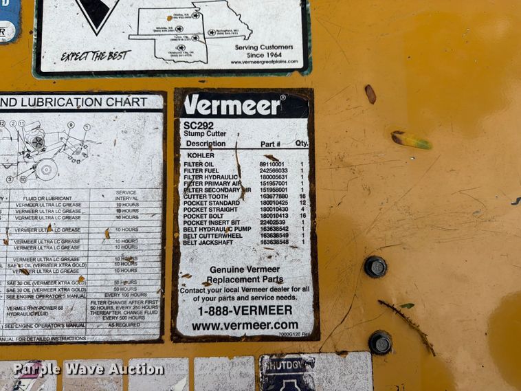 image for item FK3104 2014 Vermeer SC292 stump grinder