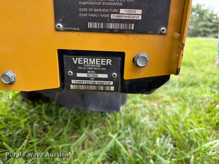 image for item FK3104 2014 Vermeer SC292 stump grinder