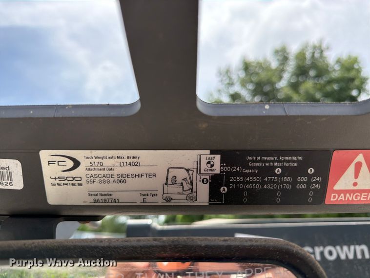 image for item FK3108 Crown FC4510-50 forklift