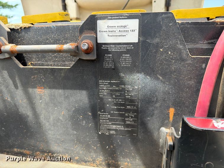 image for item FK3108 Crown FC4510-50 forklift