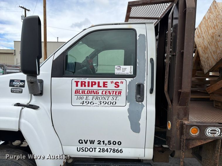 image for item FK4502 2007 GMC C5500 dump flatbed truck