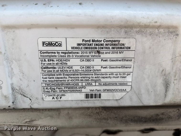 image for item FM7555 2016 Ford E350 Super Duty utility van