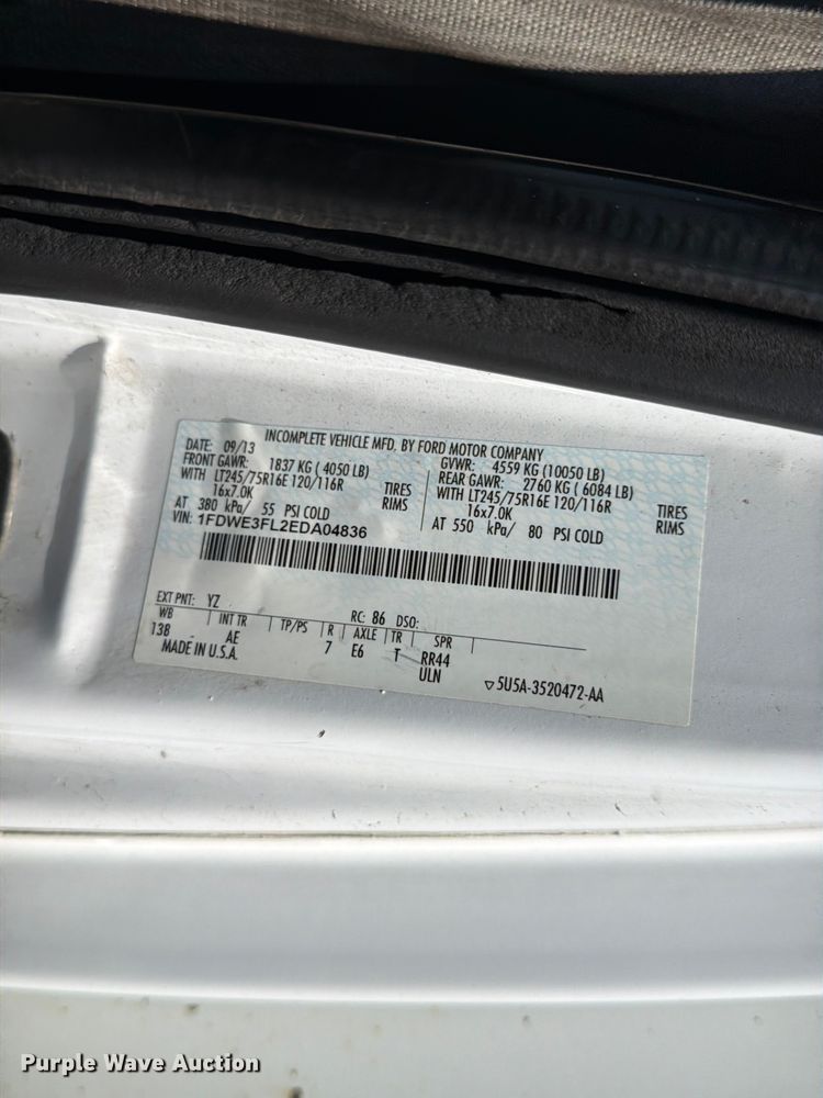 image for item FM7556 2014 Ford E350 Super Duty utility van