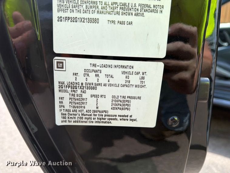 image for item FM7561 1999 Chevrolet Camaro SS convertible