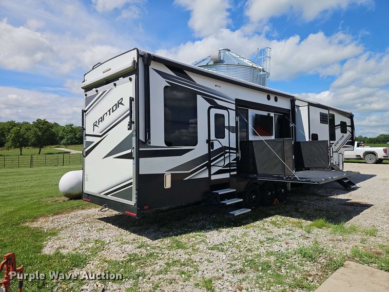 image for item FN5717 2021 Keystone Raptor 429 toy hauler camper