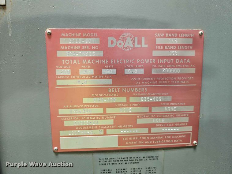 image for item FN5721 DoAll DBW-15 contour machine
