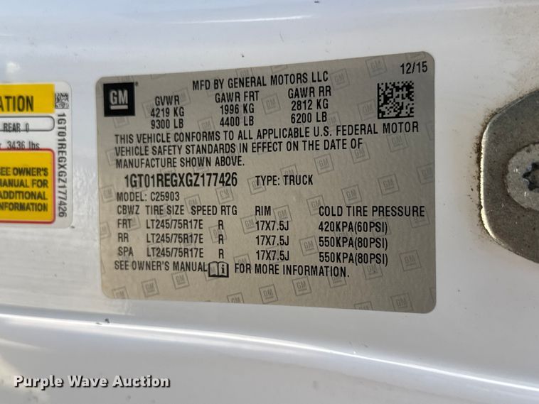 image for item NJ9066 2016 GMC Sierra 2500HD utility bed pickup truck