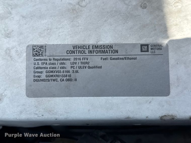 image for item NJ9192 2016 Chevrolet Impala 
