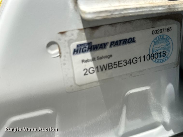 image for item NJ9192 2016 Chevrolet Impala 
