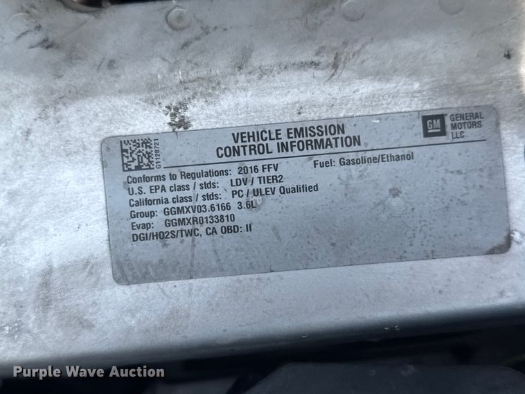 image for item NJ9193 2016 Chevrolet Impala 