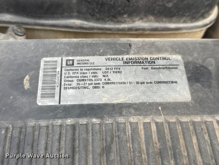 image for item NJ9197 2012 Chevrolet Silverado 1500 Ext. Cab pickup truck