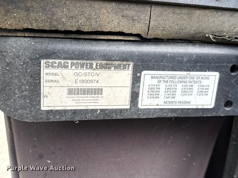 image for item NJ9204 Scag Tiger Cub GC-STC-V ZTR lawn mower