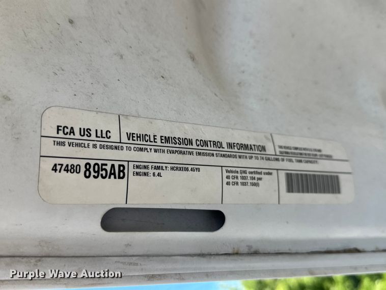 image for item NJ9244 2017 RAM 5500 truck cab and chassis