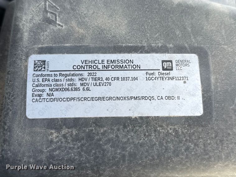 image for item YA3407 2022 Chevrolet Silverado 3500HD Crew Cab pickup truck