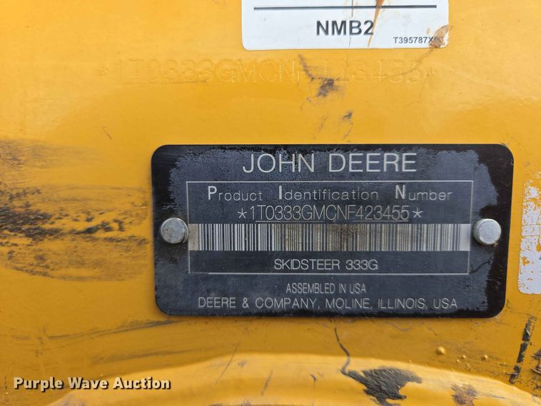 image for item DP8990 2022 John Deere 333G tracked skid steer loader