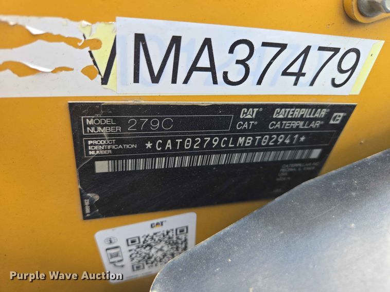image for item DP8995 2012 Caterpillar 279C tracked skid steer loader