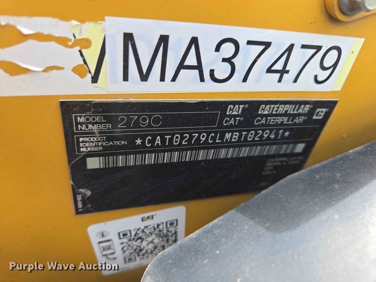 image for item DP8995 2012 Caterpillar 279C tracked skid steer loader