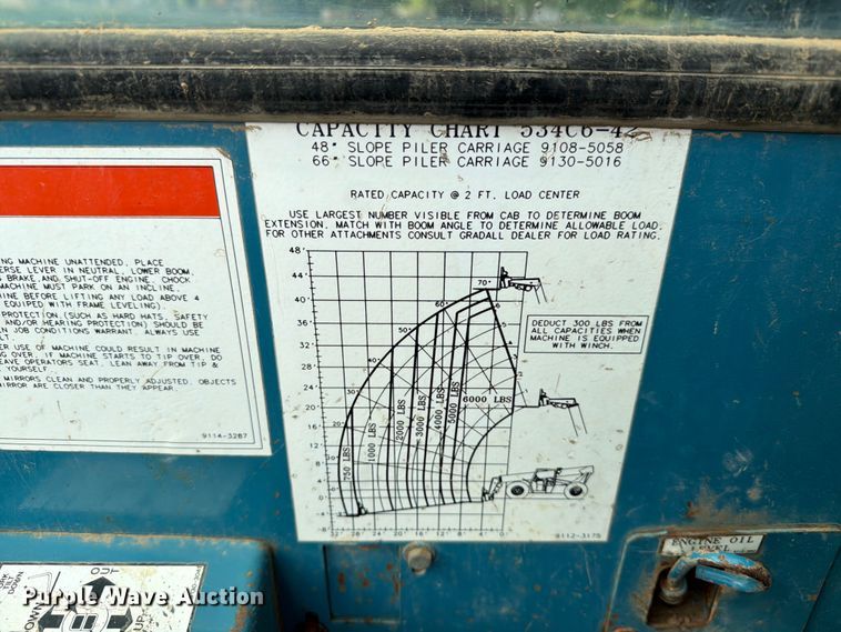 image for item DQ0014 1997 Gradall 534C-6 telehandler