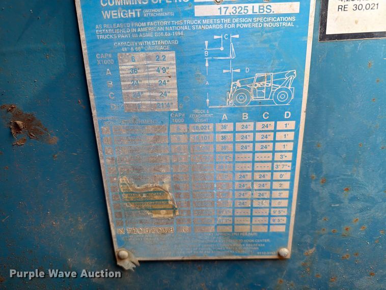 image for item DQ0014 1997 Gradall 534C-6 telehandler