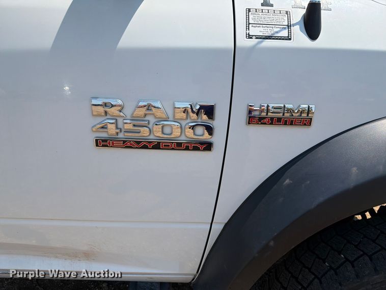 image for item DQ0024 2015 RAM 4500 Crew Cab dump truck