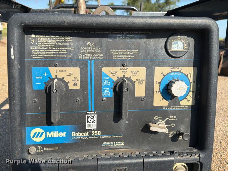 image for item DQ0035 2009 Miller Bobcat 250 welder/generator