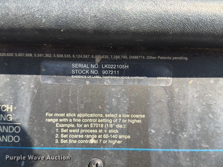 image for item DQ0035 2009 Miller Bobcat 250 welder/generator