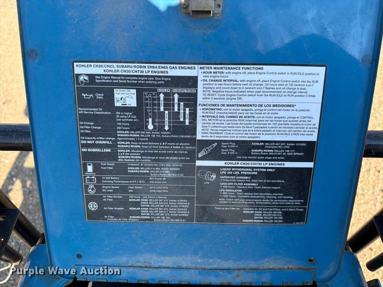 image for item DQ0036 2009 Miller Bobcat 250 welder/generator