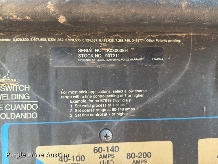 image for item DQ0036 2009 Miller Bobcat 250 welder/generator