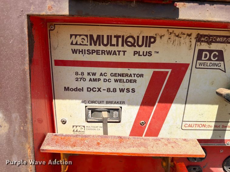image for item DQ0046 Multiquip DCX-8.8 WSS welder/generator