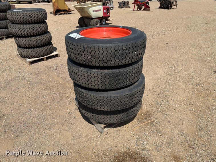 image for item DQ0051 (4) Bridgestone R250 255/70R22.5 tires and wheels
