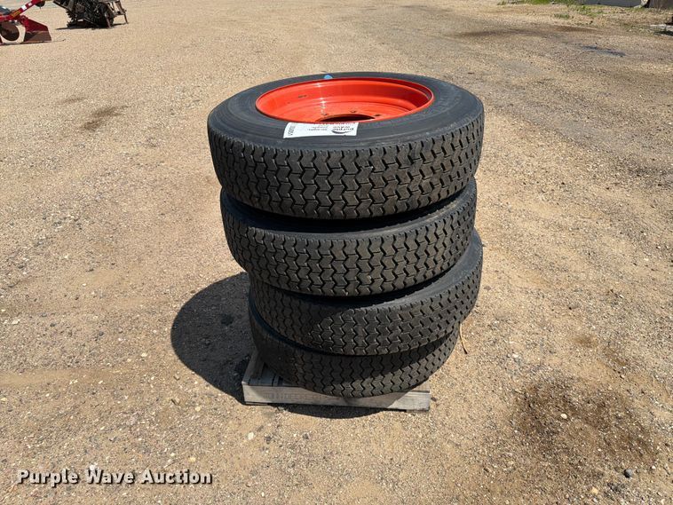 image for item DQ0051 (4) Bridgestone R250 255/70R22.5 tires and wheels