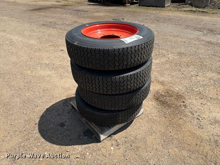 image for item DQ0051 (4) Bridgestone R250 255/70R22.5 tires and wheels