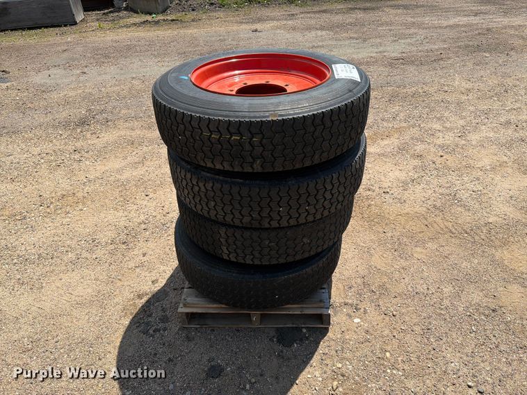 image for item DQ0051 (4) Bridgestone R250 255/70R22.5 tires and wheels