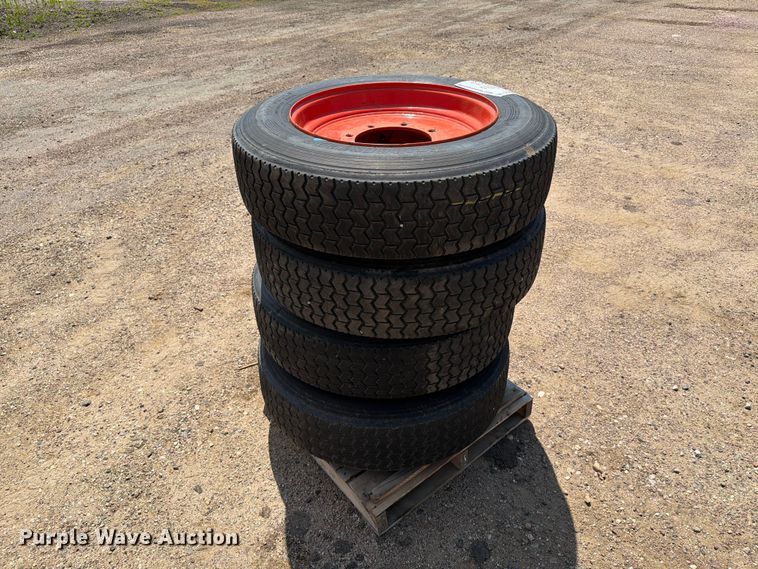 image for item DQ0051 (4) Bridgestone R250 255/70R22.5 tires and wheels