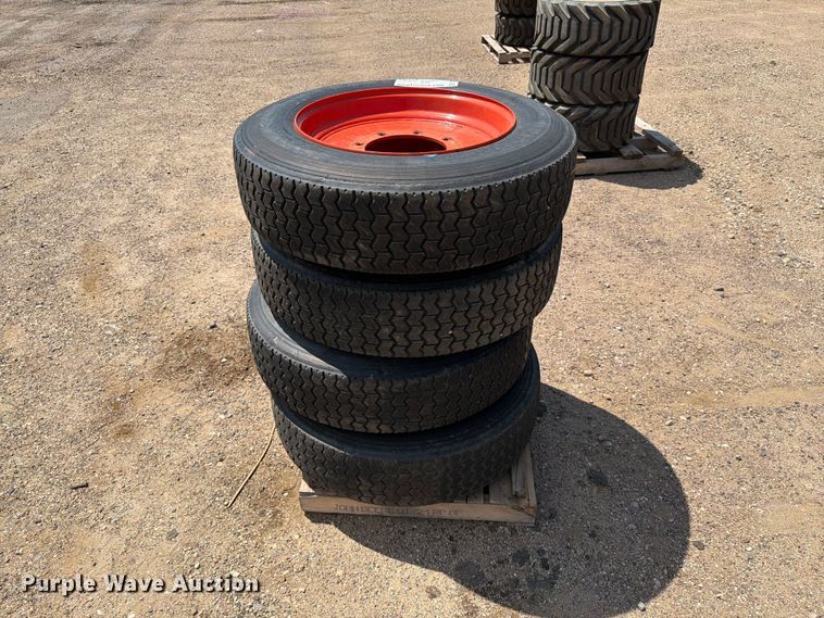 image for item DQ0051 (4) Bridgestone R250 255/70R22.5 tires and wheels