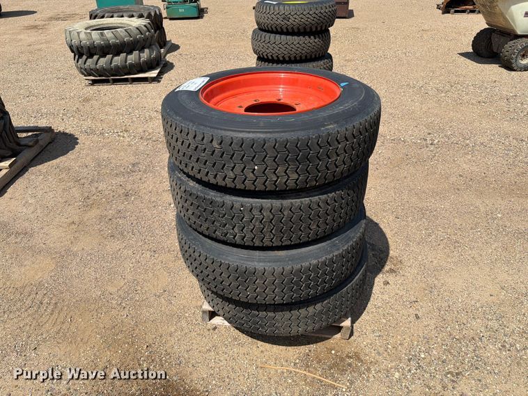 image for item DQ0051 (4) Bridgestone R250 255/70R22.5 tires and wheels
