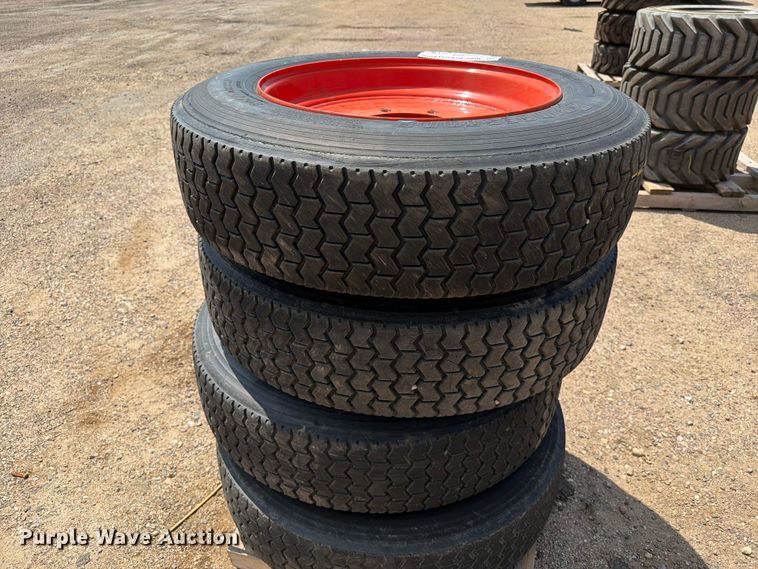 image for item DQ0051 (4) Bridgestone R250 255/70R22.5 tires and wheels