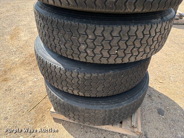image for item DQ0051 (4) Bridgestone R250 255/70R22.5 tires and wheels