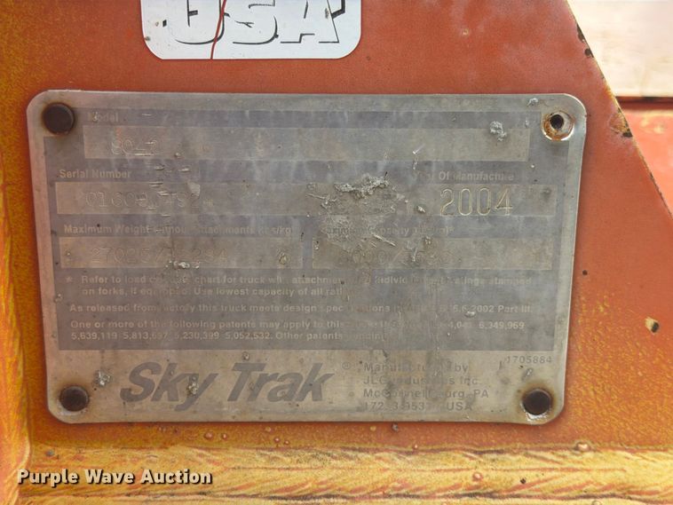 image for item DQ7870 2004 Sky Trac 8042 telehandler