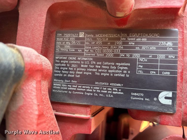 image for item DU6336 2022 Freightliner 114SD hydrovac truck