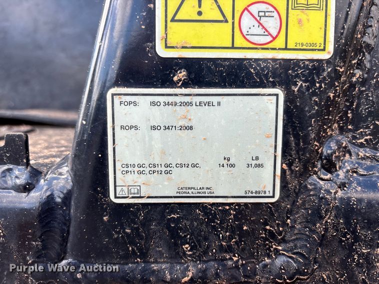 image for item DU6362 2022 Caterpillar CP11 GC single drum vibratory roller
