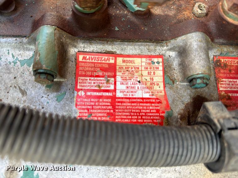 image for item ED5325 1992 International 4700 bucket truck