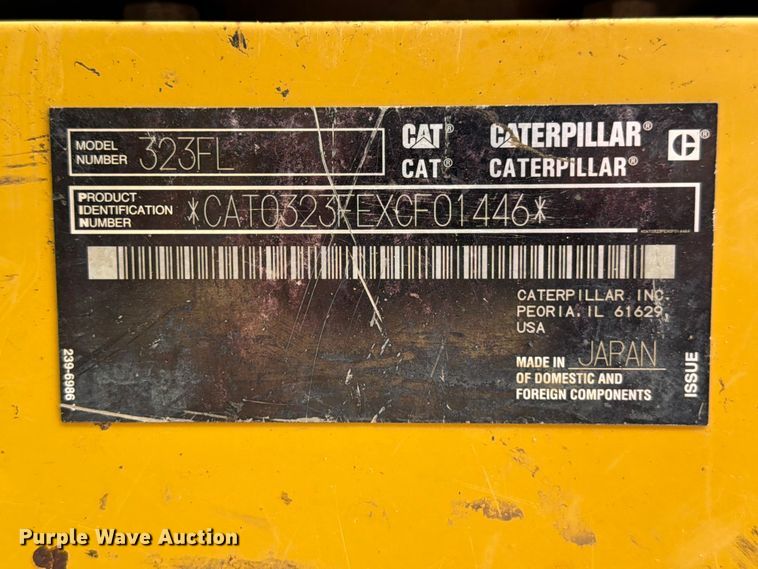 image for item ED5329 2016 Caterpillar 323FL excavator