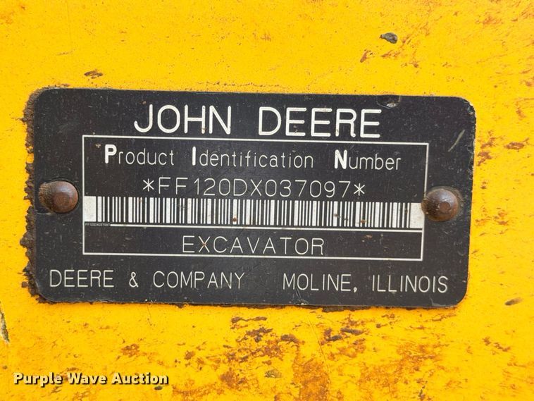 image for item ED5409 2008 John Deere 120D excavator