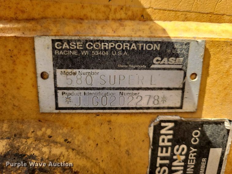 image for item EE1109 1997 Case 580 Super L backhoe