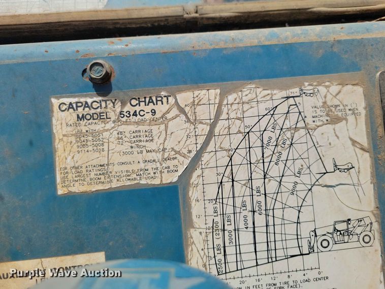 image for item EE1113 1995 Gradall 534C-9 telehandler